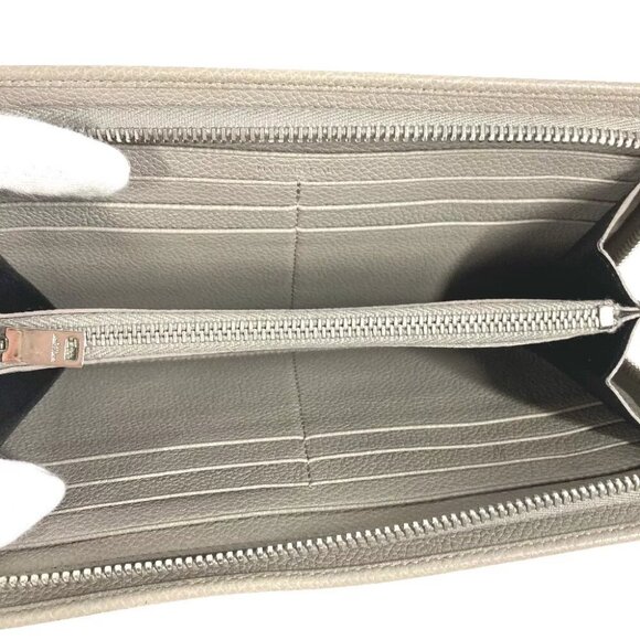 AUTHENTICITY GUARANTEED SAINT LAURENT PARIS Long wallet logo Zip Around - Picture 10 of 13